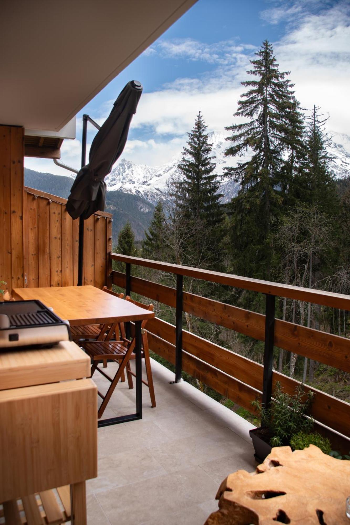 Studio Cabine Au Loup Blanc Avec Vue Mont Blanc Saint-Gervais-les-Bains Exteriér fotografie